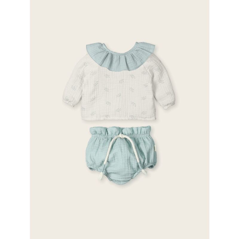 V618 Blusa cuello volante y culotte Nicole Blüm + Astrid MAC ILUSION. ROPA PARA BEBES ,PREMAMA Y COLEGIAL - DE 0 5 AÑOS INFANTIL