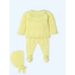 0003G Traje 3 Piezas menguado LIMONATA AMARILLO SEERSUCKER MAC ILUSION. ROPA PARA BEBES ,PREMAMA Y COLEGIAL - DE 0 5 AÑOS