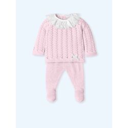 0012 Traje 2 Piezas TIRA BORDADA Canesú menguado FLORAL RUSTIK MAC ILUSION. ROPA PARA BEBES ,PREMAMA Y COLEGIAL - DE 0 5 AÑOS