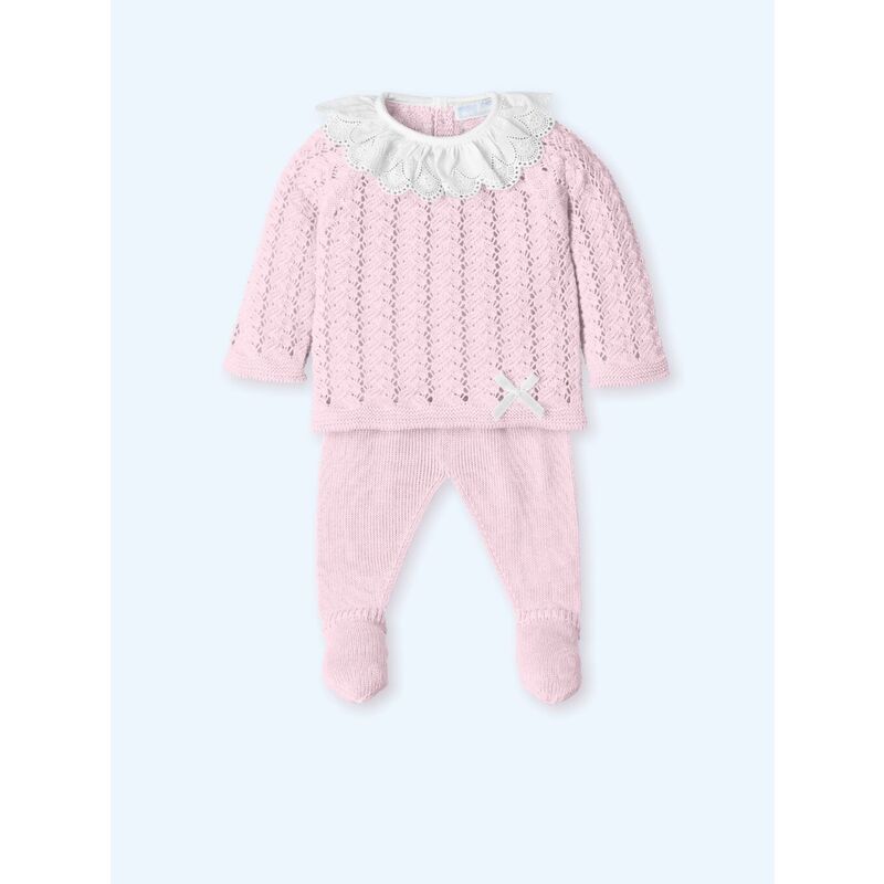 0012 Traje 2 Piezas TIRA BORDADA Canesú menguado FLORAL RUSTIK MAC ILUSION. ROPA PARA BEBES ,PREMAMA Y COLEGIAL - DE 0 5 AÑOS