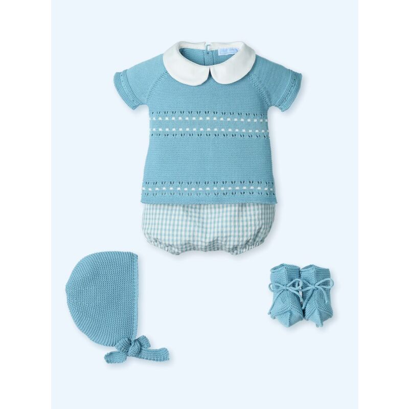 0038 Traje 4 Piezas M/C, culotte, con cuello bebe CLUNY MAC ILUSION. ROPA PARA BEBES ,PREMAMA Y COLEGIAL - DE 0 5 AÑOS INFANTIL