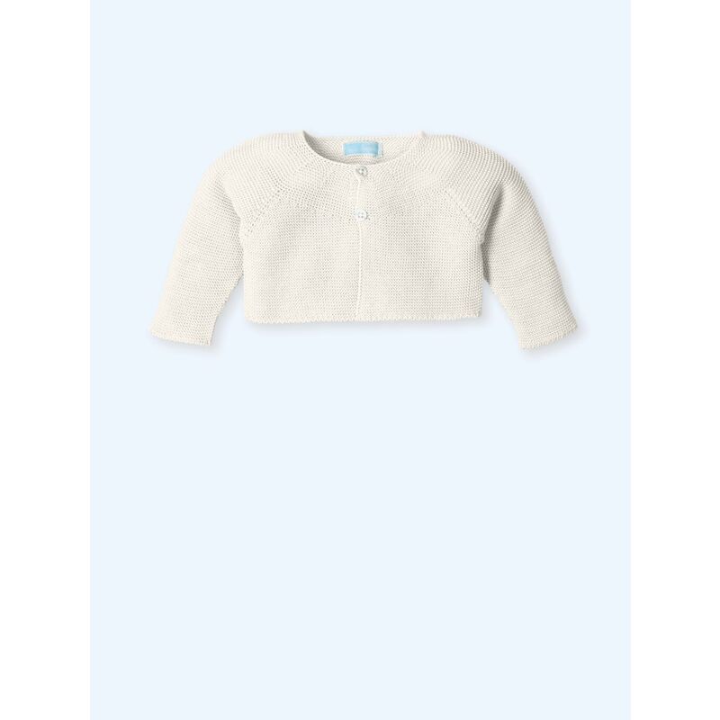 0067  Chaqueta corta sin costuras CRUDO CONEJITOS MAC ILUSION. ROPA PARA BEBES ,PREMAMA Y COLEGIAL - DE 0 5 AÑOS INFANTIL VERANO