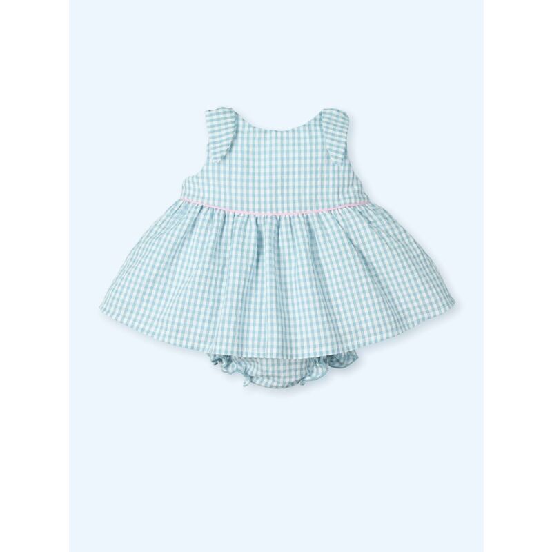 0103 Jesusin + Culotte tirantes nudos cuadros CLUNYMAC ILUSON. ROPA PARA BEBES ,PREMAMA Y COLEGIAL - DE 0 5 AÑOS INFANTIL VERANO