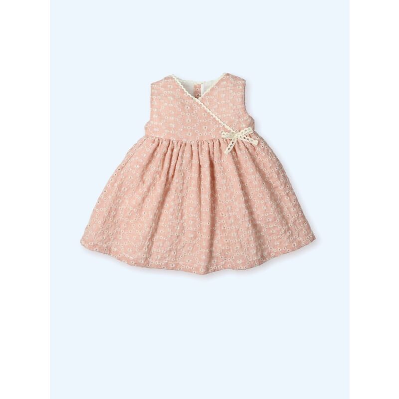 0105V Vestido con tejido bordado flores FLORAL RUSTIK MAC ILUSION. ROPA PARA BEBES ,PREMAMA Y COLEGIAL - DE 0 5 AÑOS INFANTIL