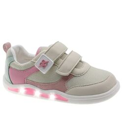 2118620 Playero con luces rosa  barefoot Beppi. ZAPATOS PARA BEBE - CALZADO BAREFOOT NIÑO NIÑA . CALZADO 25. 