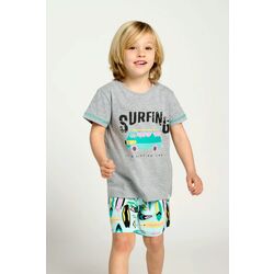 17011024 Conjunto  pantalón corto niño  muydemí. ROPA PARA BEBES ,PREMAMA Y COLEGIAL - DE 0 5 AÑOS INTERIOR Pijamas Niño .