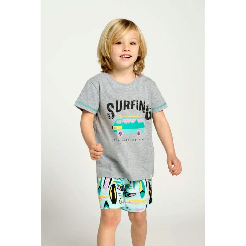 17011024 Conjunto  pantalón corto niño  muydemí. ROPA PARA BEBES ,PREMAMA Y COLEGIAL - DE 0 5 AÑOS INTERIOR Pijamas Niño .