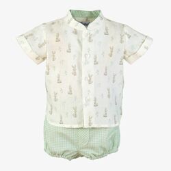 39003823 CONJUNTO CAMISA M/C Y PANTALON CORTO MIRANDA. ROPA PARA BEBES ,PREMAMA Y COLEGIAL - DE 0 5 AÑOS INFANTIL VERANO NIÑO