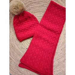 GORRO Y BUFANDA TRENZAS  TALLA UNICA J415 JULIANA. ROPA PARA BEBES ,PREMAMA Y COLEGIAL - DE 0 5 AÑOS INVIERNO GORROS BUFANDAS